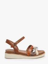 Sandalen Uit Leder Tamaris Bruin accessoires 42